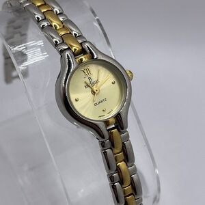 Vintage Berenger Women's Quartz Watch Two Tone 6.5"‎ Band 19mm Case- New Battery